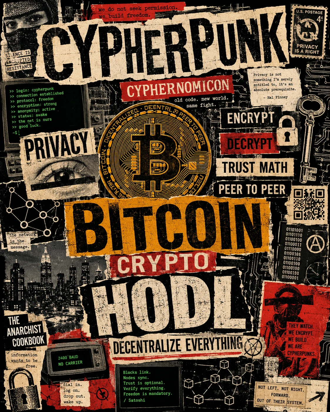 Cypher Punk collage poster
