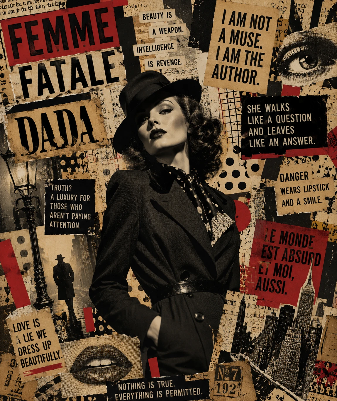 Femme Fatale collage poster