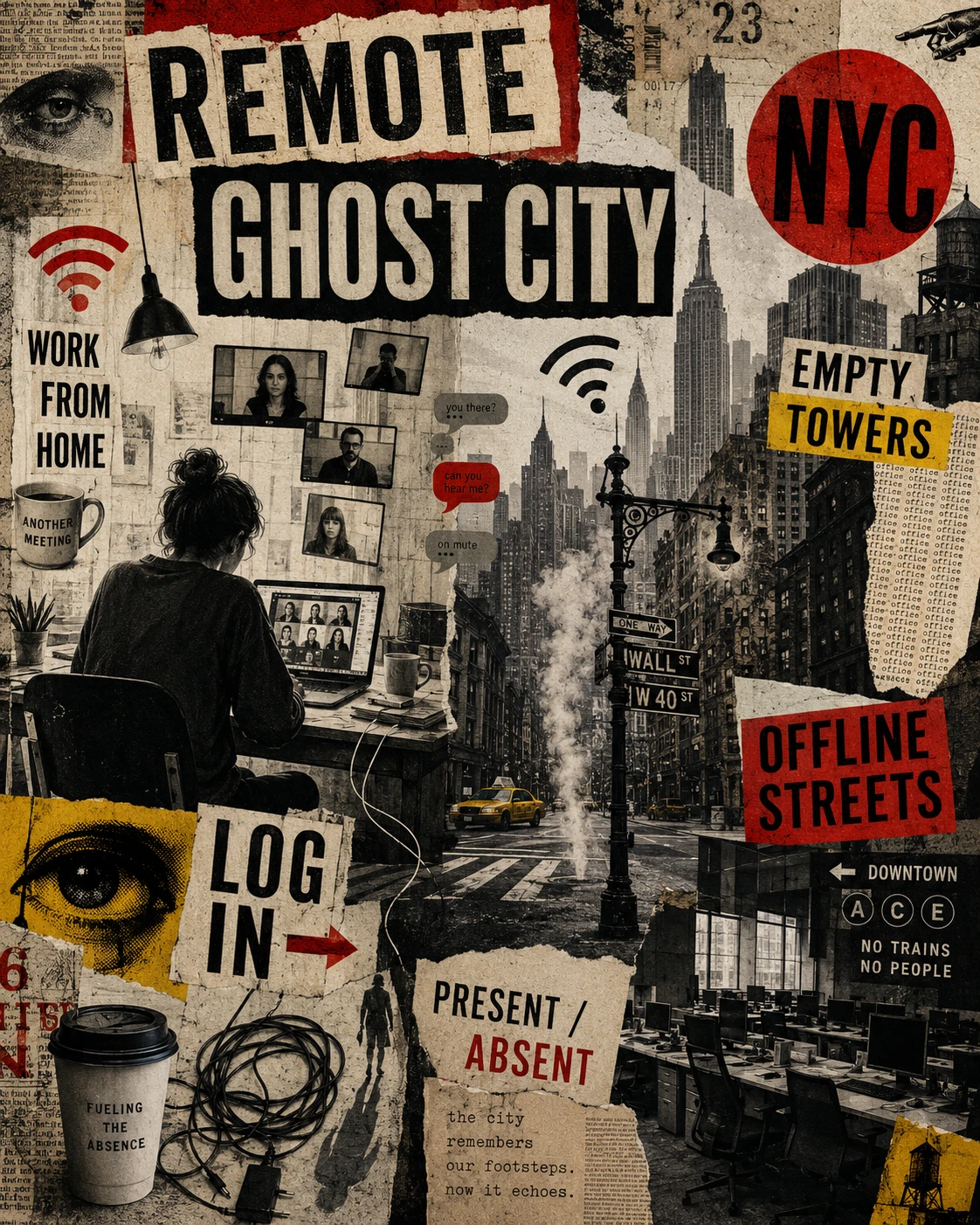 Ghost City collage poster