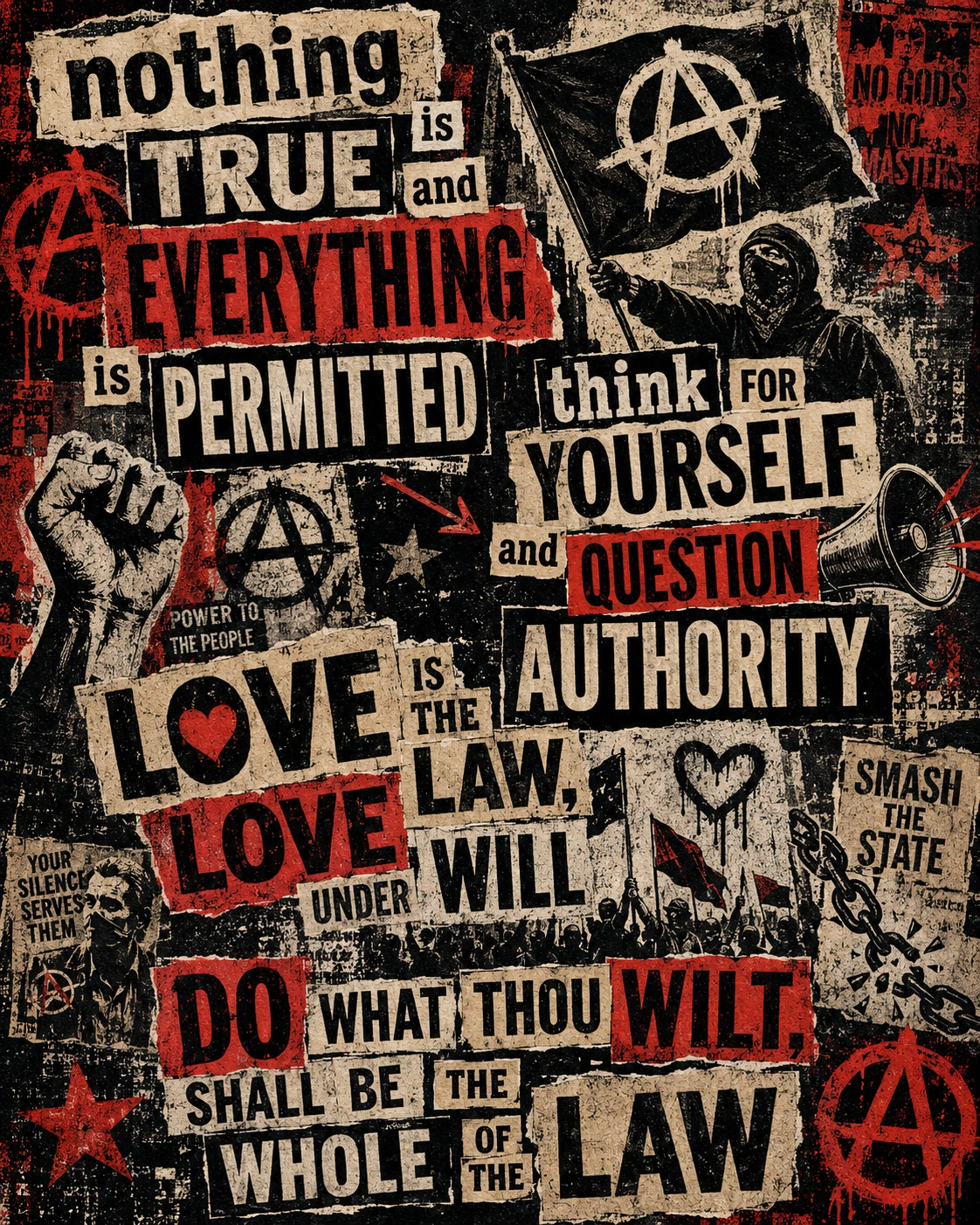 Nothing Is True collage poster