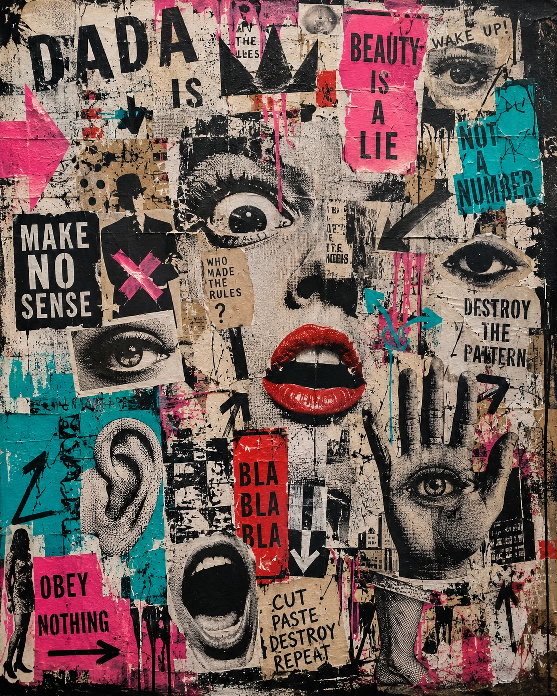 Obey collage poster