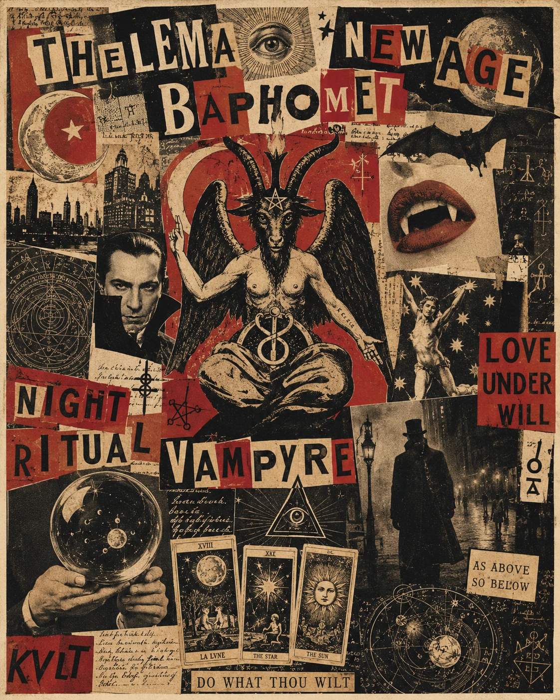 Occult collage poster
